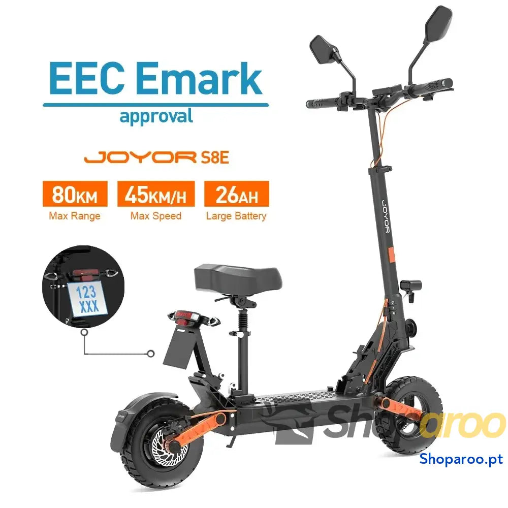 Joyor S8E Scooter Elétrica Urbana 800W 80km Autonomia