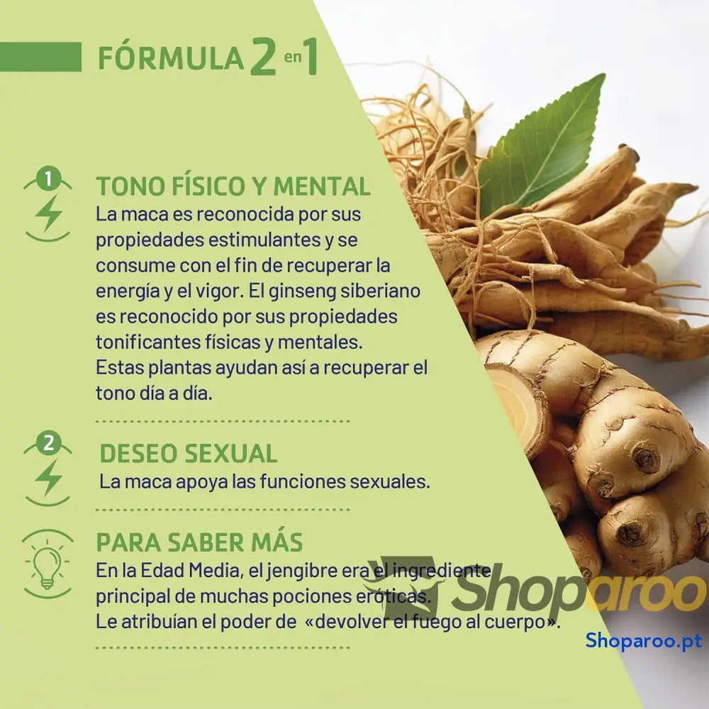 Juvamine Maca Gengibre e Ginseng Siberiano 40 Comprimidos