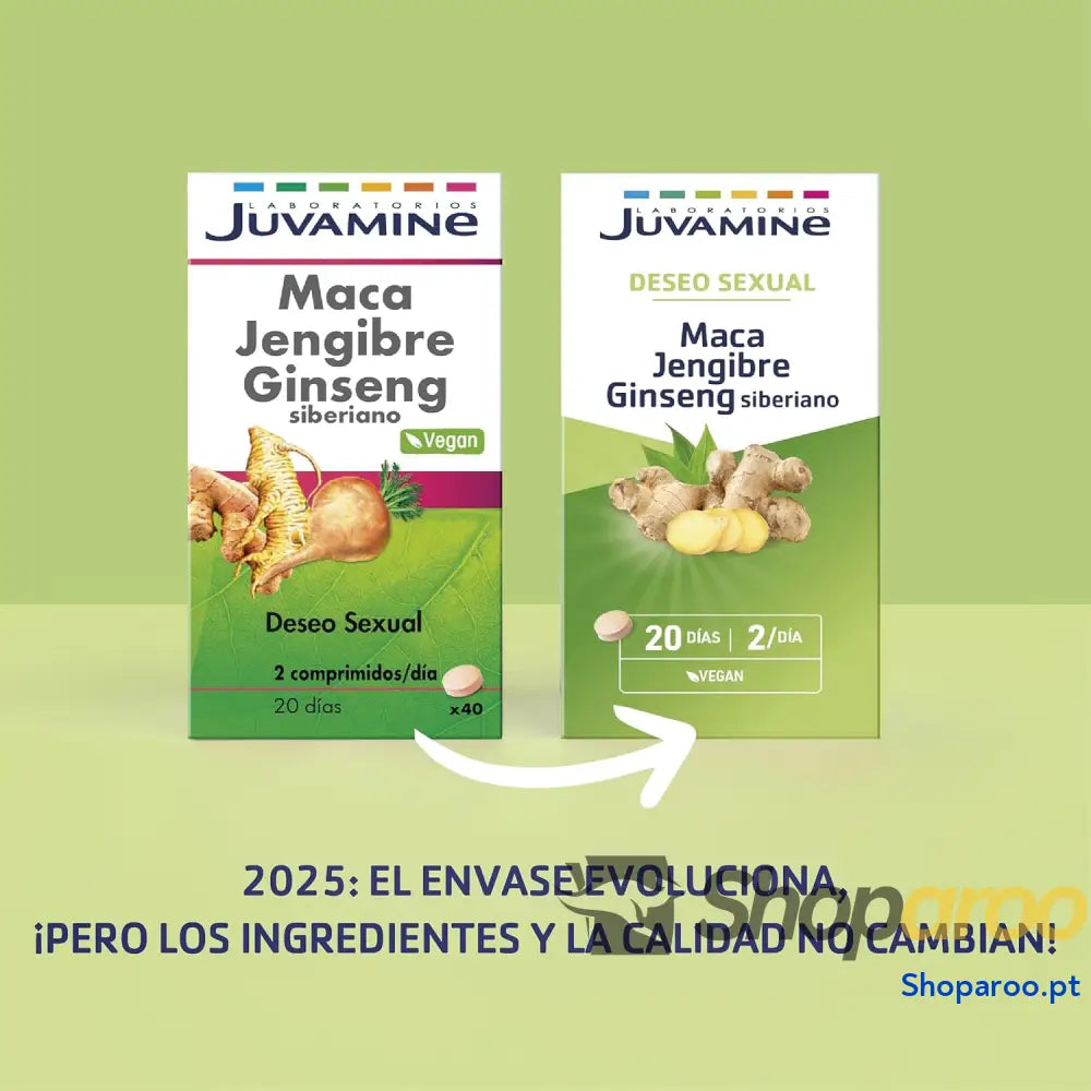 Juvamine Maca Gengibre e Ginseng Siberiano 40 Comprimidos