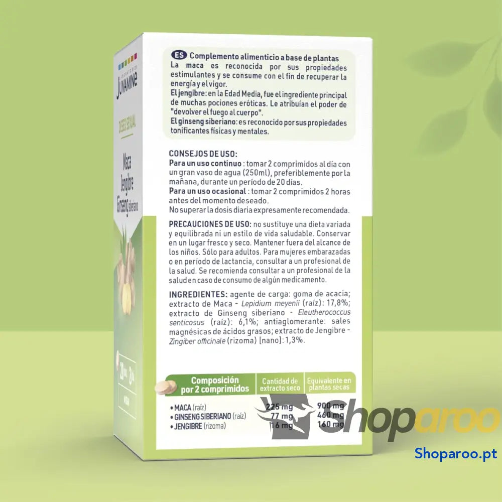 Juvamine Maca Gengibre e Ginseng Siberiano 40 Comprimidos