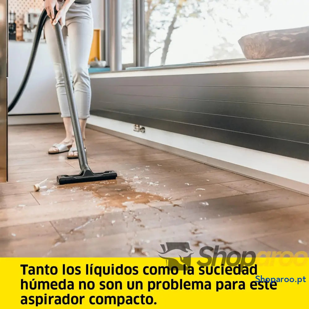 Kärcher Aspirador a seco e húmido WD 2 Plus V 12/4/18/C potência de 1000 W inclui filtros para chão ranhuras