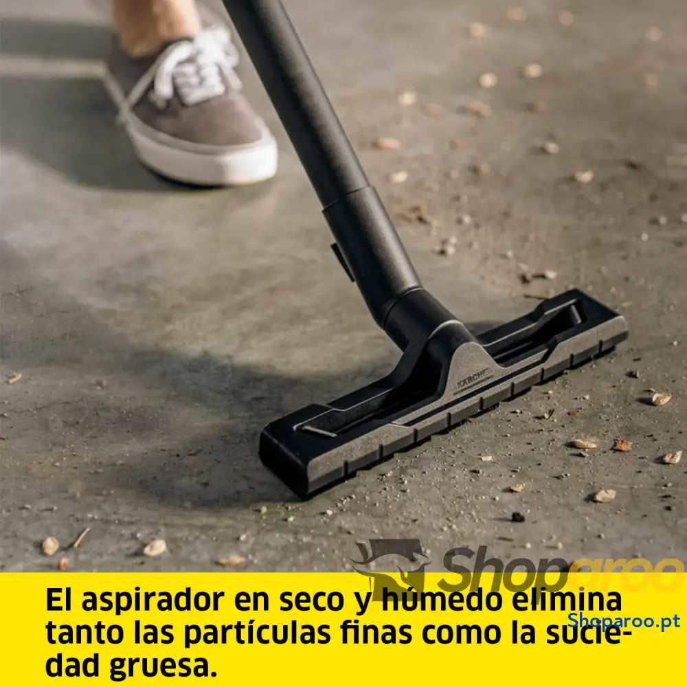 Kärcher Aspirador a seco e húmido WD 2 Plus V 12/4/18/C potência de 1000 W inclui filtros para chão ranhuras