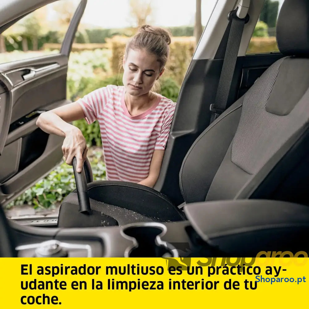 Kärcher Aspirador a seco e húmido WD 2 Plus V 12/4/18/C potência de 1000 W inclui filtros para chão ranhuras
