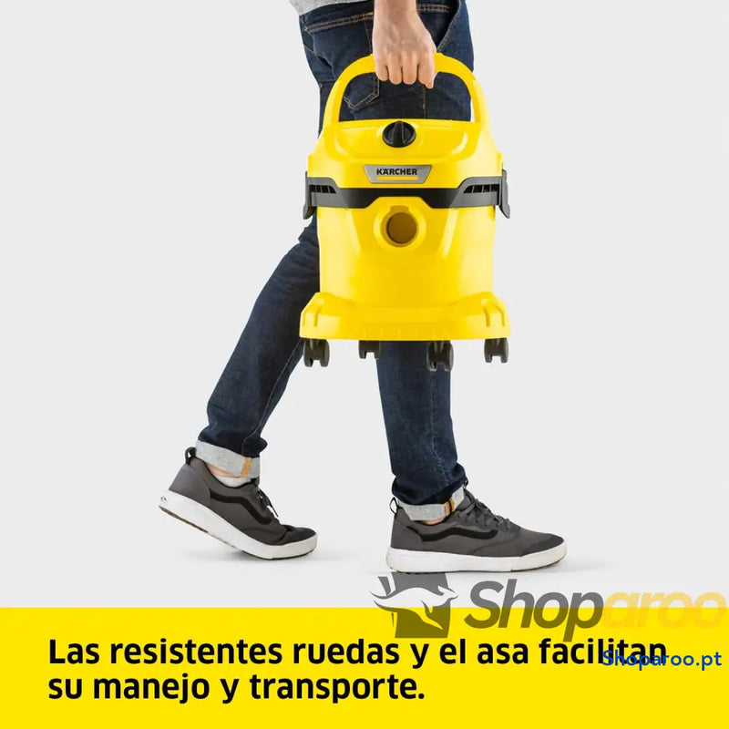 Kärcher Aspirador a seco e húmido WD 2 Plus V 12/4/18/C potência de 1000 W inclui filtros para chão ranhuras