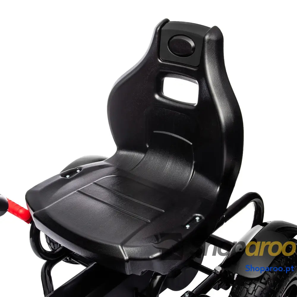 Kart a Pedais para Crianças com Assento Ajustável Pneus de Goma Travão Mão 5-12 Anos 121x58x61 cm Branco
