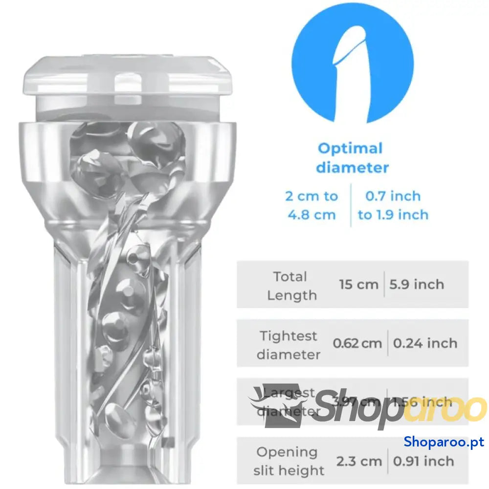 KIIROO - FEEL POCKET STROKER CRYSTAL POR KIIROO TRANSPARENTE