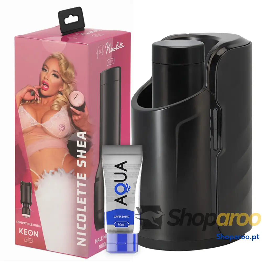 KIIROO - KEON + FEEL NICOLETTE SHEA STROKER + LUBRIFICANTE DE QUALIDADE AQUA 50 ML