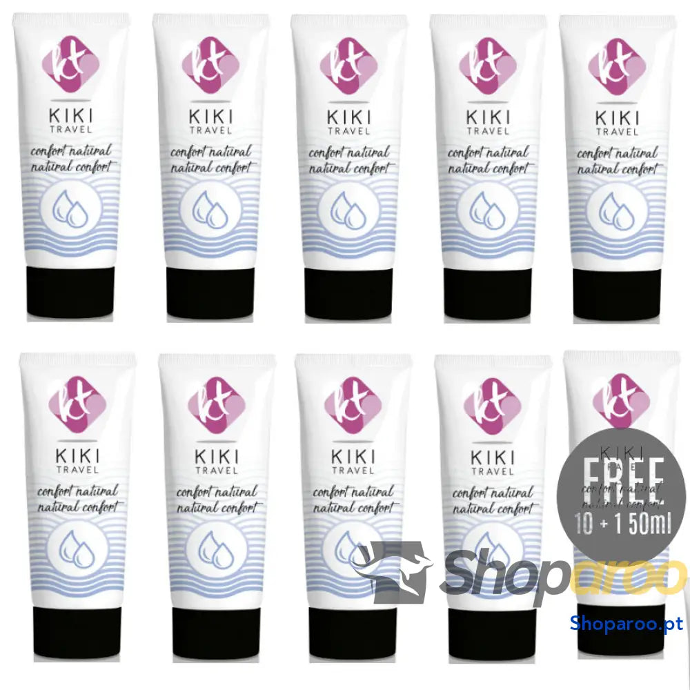KIKÍ TRAVEL CONFORT LUBRIFICANTE NATURAL 50 ML 10 + 1 GRÁTIS