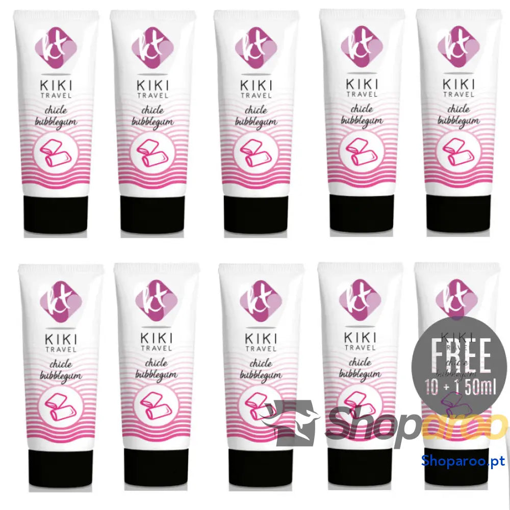 KIKÍ TRAVEL LUBRIFICANTE SABOR GOMA 50ML 10 + 1 GRÁTIS