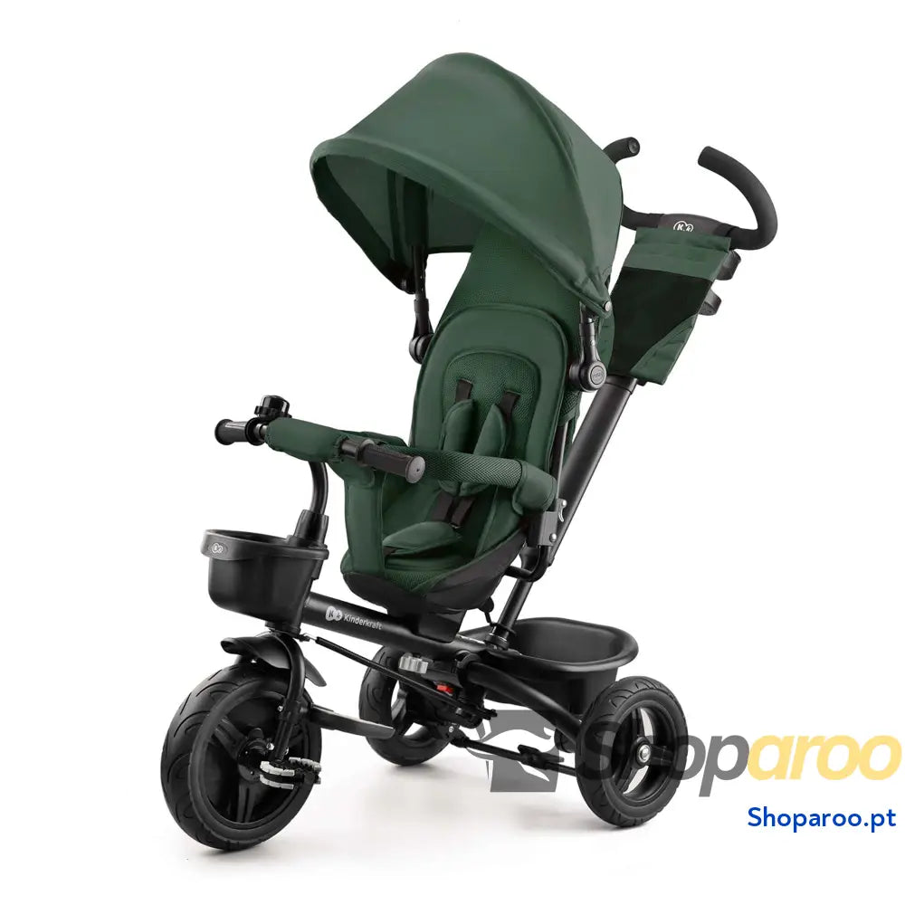 Kinderkraft AVEO Triciclo Bebé dobrável triciclo bicicleta para crianças evolutivo sem pedais bebés com acessórios