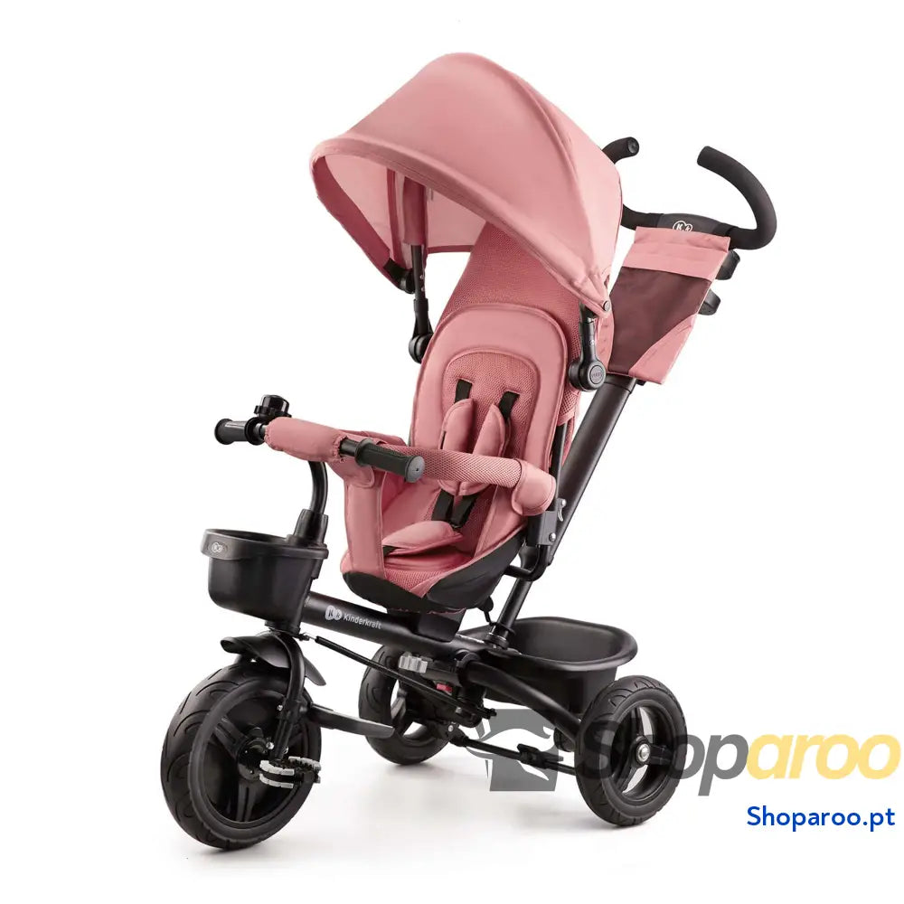 Kinderkraft AVEO Triciclo Bebé dobrável triciclo bicicleta para crianças evolutivo sem pedais bebés com acessórios