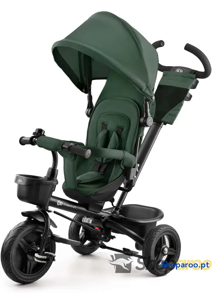 Kinderkraft AVEO Triciclo Bebé dobrável triciclo bicicleta para crianças evolutivo sem pedais bebés com acessórios