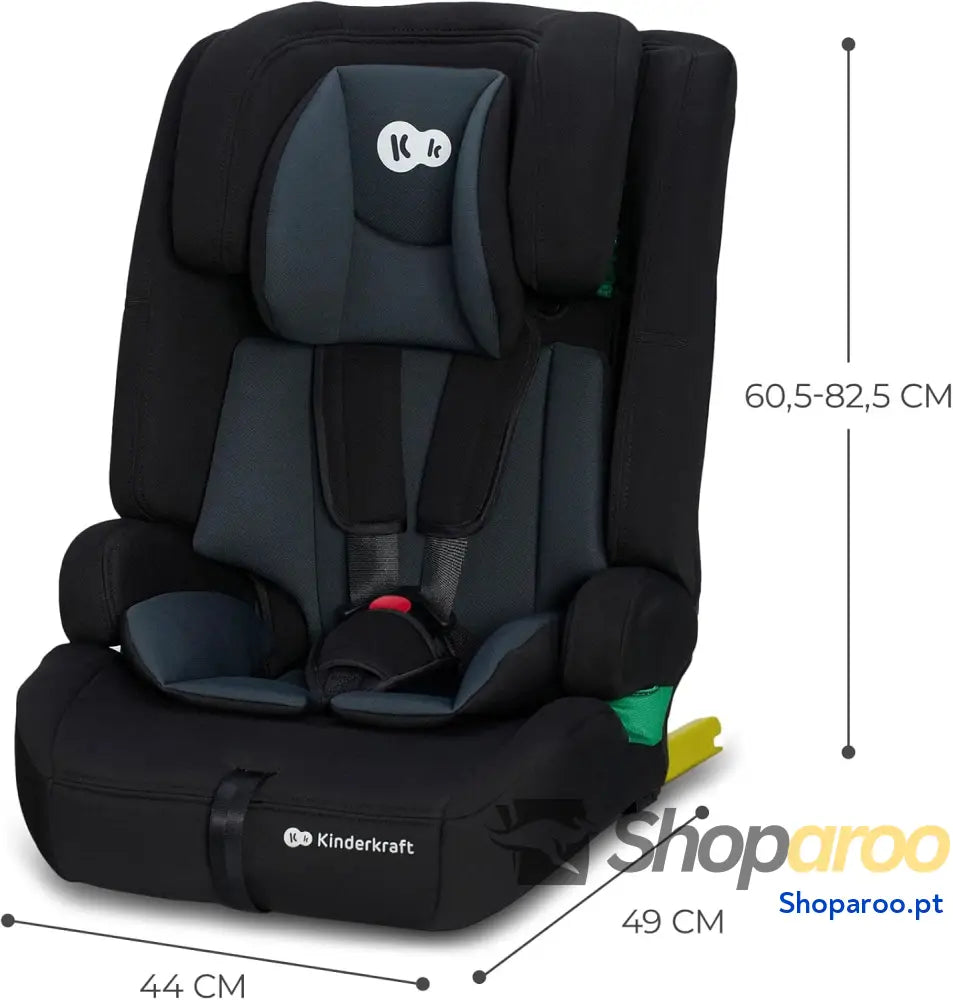 Kinderkraft SAFETY FIX 2 I SIZE 75 150 cm Cadeira de carro grupo 1 3 isofix assento largo e macio para criança arnês