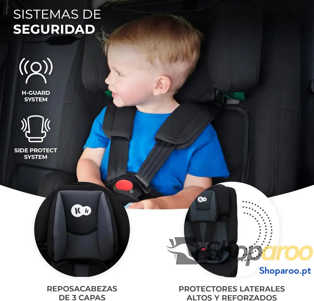 Kinderkraft SAFETY FIX 2 I SIZE 75 150 cm Cadeira de carro grupo 1 3 isofix assento largo e macio para criança arnês