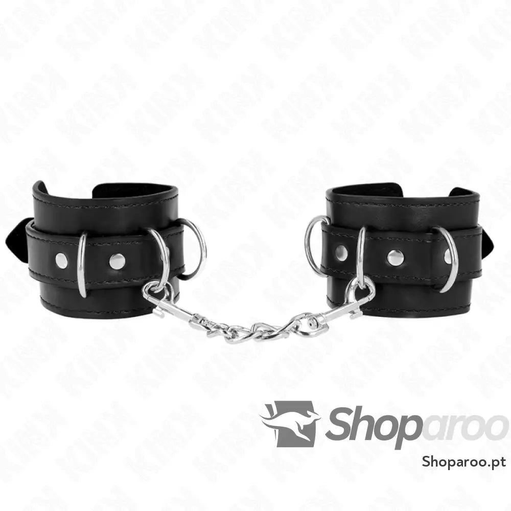 KINK - 3 RETENÇÕES DE PULSO D-RING AJUSTÁVEIS PRETO 17,5-25 CM X 6 CM