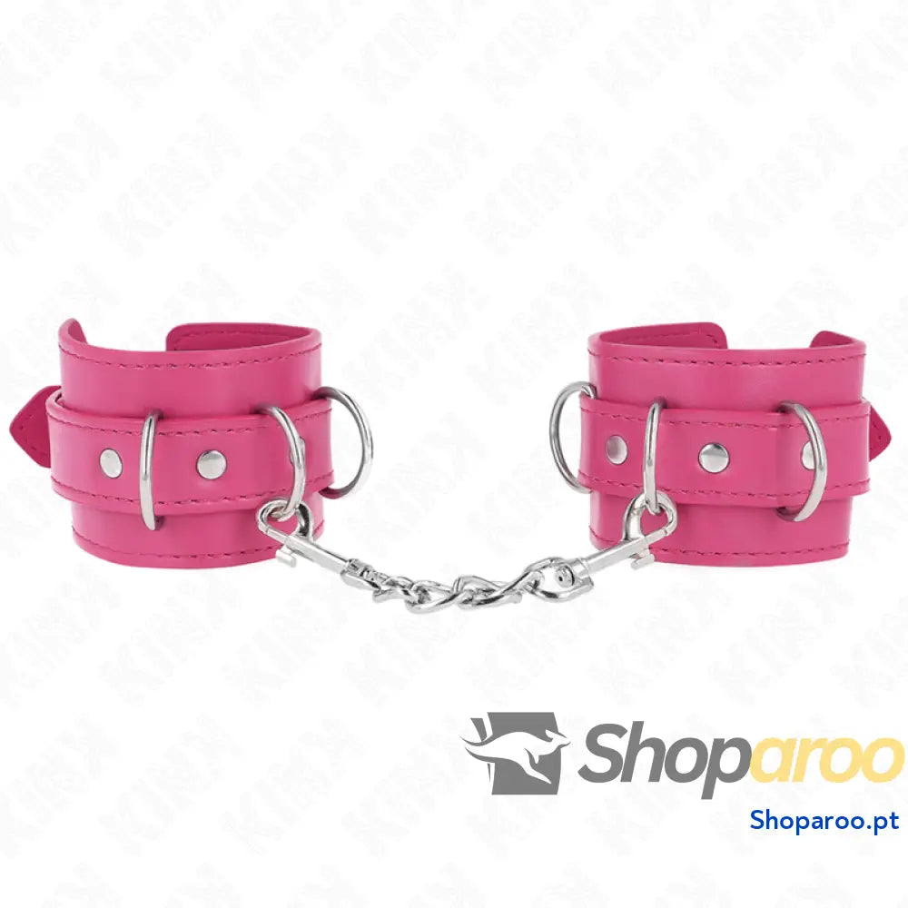 KINK - 3 RETENÇÕES DE PULSO D-RING AJUSTÁVEIS ROSA 17,5-25 CM X 6 CM
