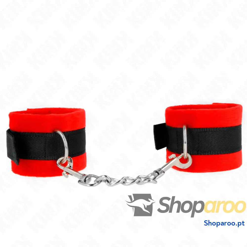 KINK - ALGEMAS DE PELE INICIANTE PRETO-VERMELHO 30 X 7 CM