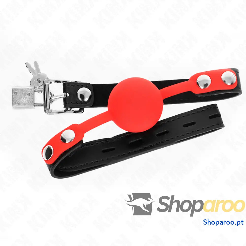 KINK - BOLA SILICONE MORDAÇA 4 CM COM FECHADURA 60 x 2 CM