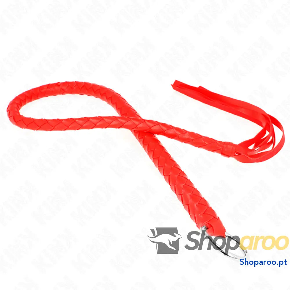 KINK - CHICOTE DE SERPENTE COM ANEL DE MÃO VERMELHO 65 CM