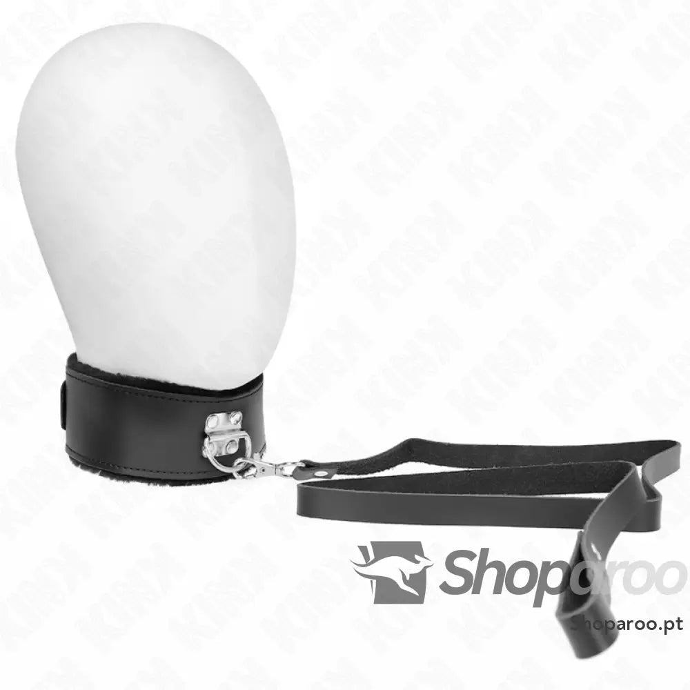 KINK - COLAR COM CINTO 116 CM COM ALÇA DE COURO PRETA AJUSTÁVEL 40-48 CM X 6 CM