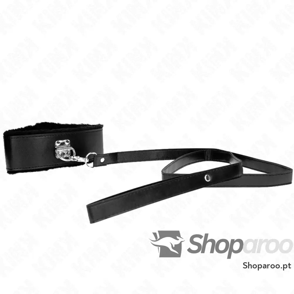 KINK - COLAR COM TRELA 116 CM COM PREGOS PRATA MODELO 4 PRETO AJUSTÁVEL 40-48 CM X 6 CM