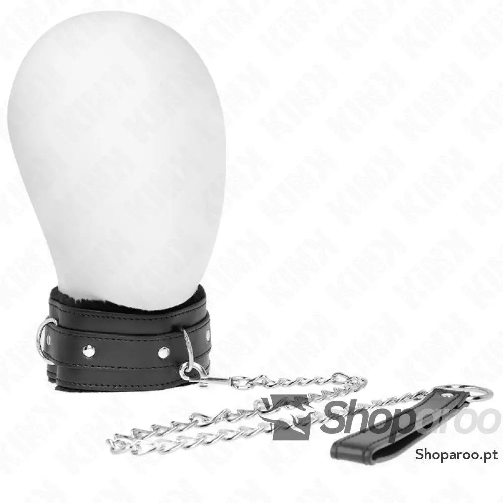 KINK - COLAR COM TRELA 65 CM COM RESTRIÇÕES PRETO 36-42 CM X 5,5 CM