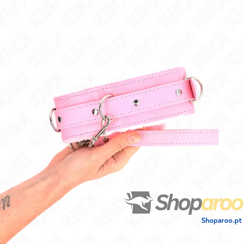 KINK - COLAR COM TRELA 65 CM COM RESTRIÇÕES ROSA 36-42 CM X 5,5 CM