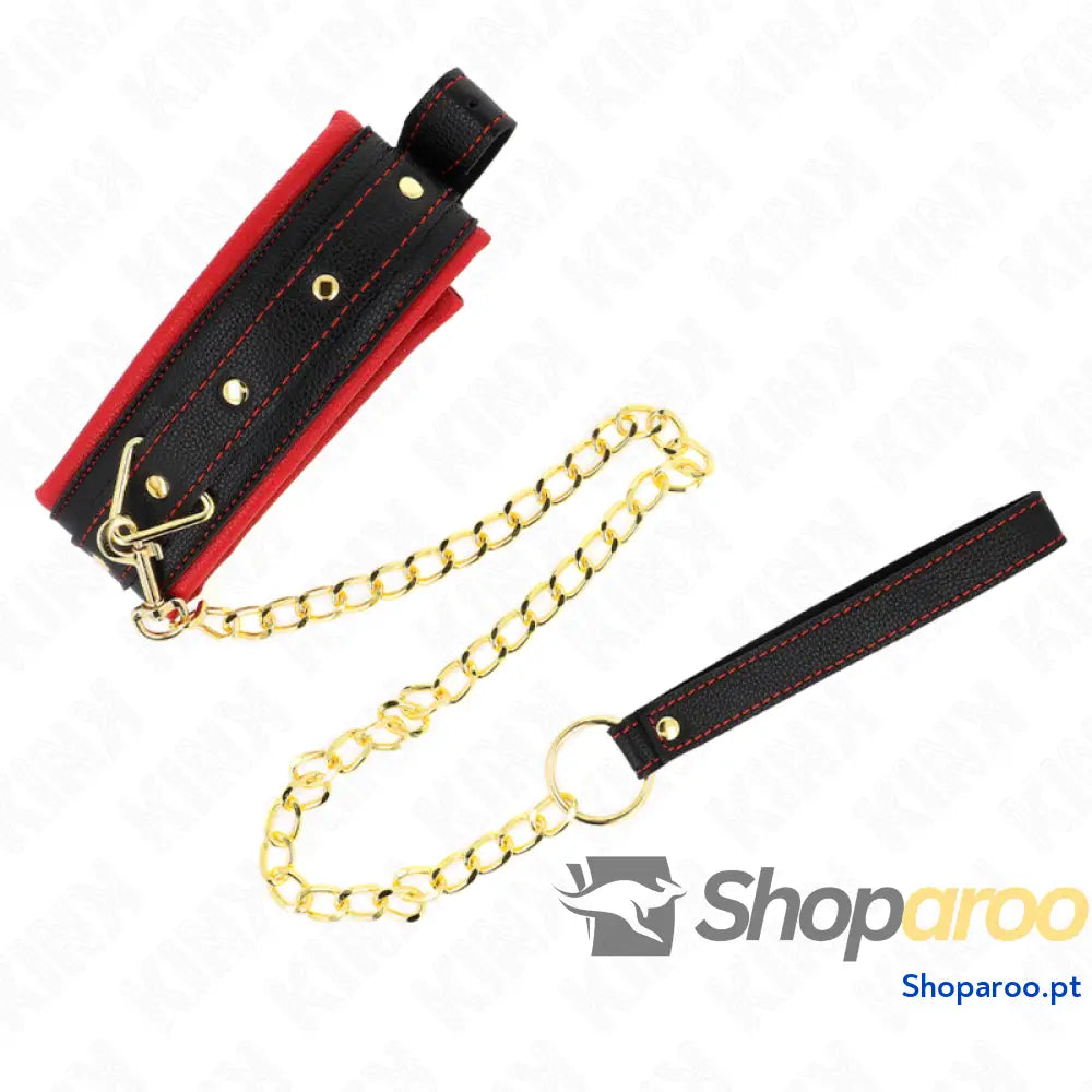 KINK - COLAR COM TRELA DE TECIDO LISO AJUSTÁVEL 33-48 CM X 5,7 CM
