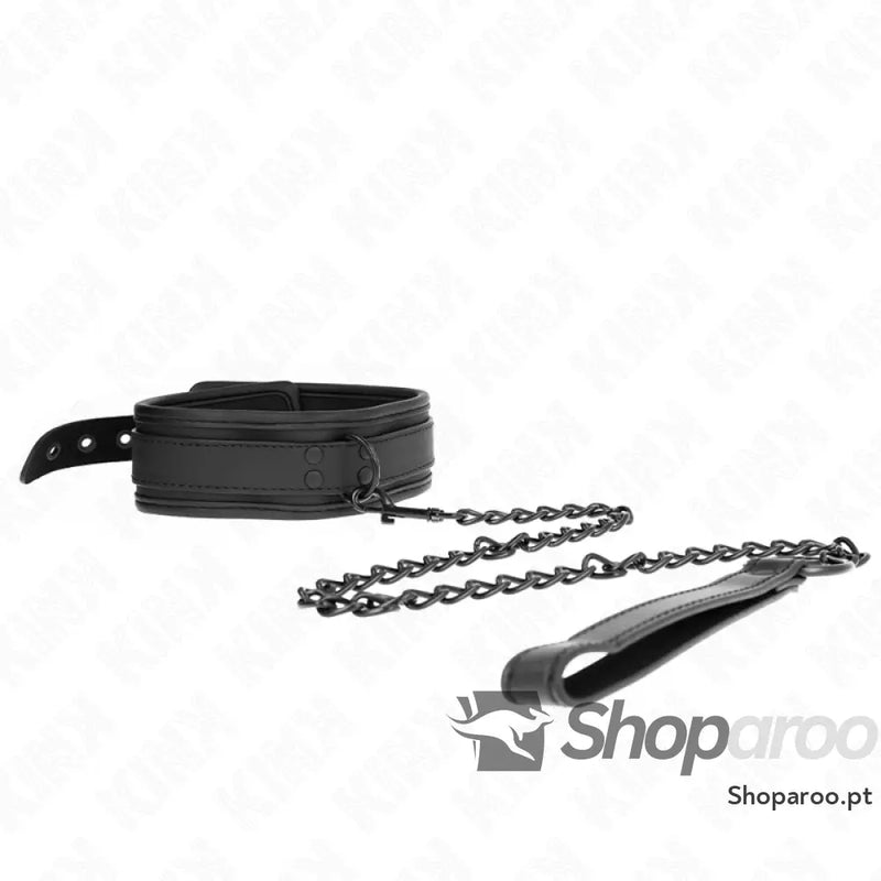 KINK - COLAR DE NEOPRENE BONDAGE MODELO 1 COM CINTO 78 CM AJUSTÁVEL 37,5 X 49,5 CM
