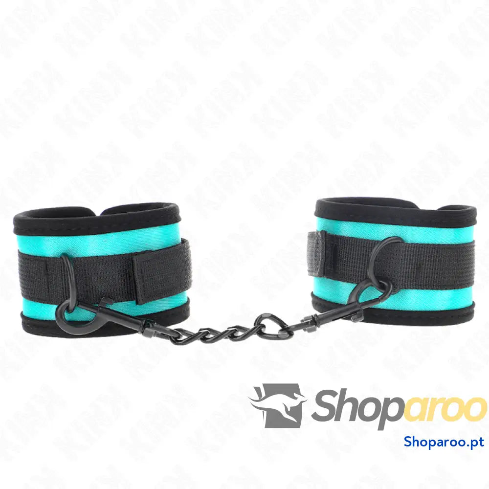KINK - GANCHO E LOOP NYLON BIND PULSO PRETO-AZUL AJUSTÁVEL 18-32 CM X 5 CM