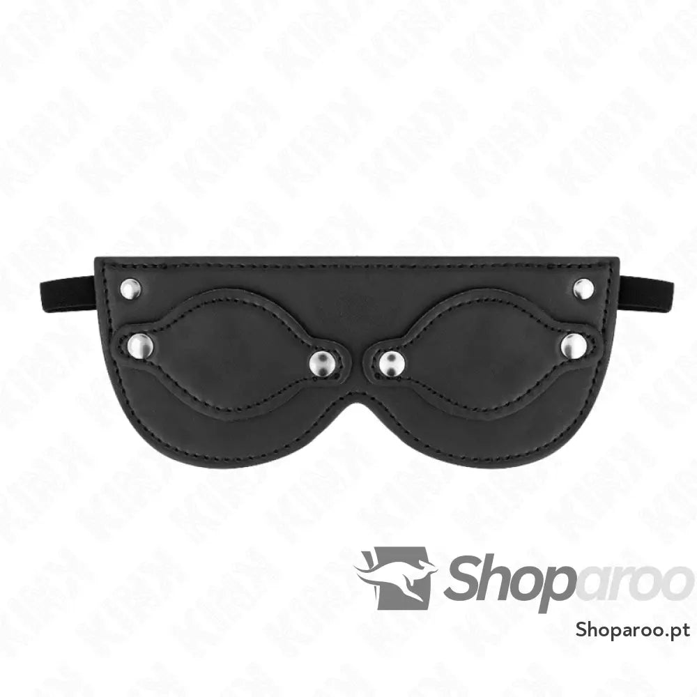KINK - MÁSCARA DE COURO COM COBERTURAS DE OLHOS DESTACÁVEIS 22 x 9 CM