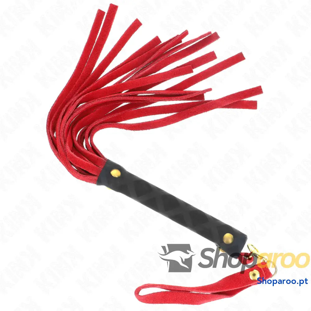 KINK - MINI CHICOTE DE CAMURÇA VERMELHA 30 CM