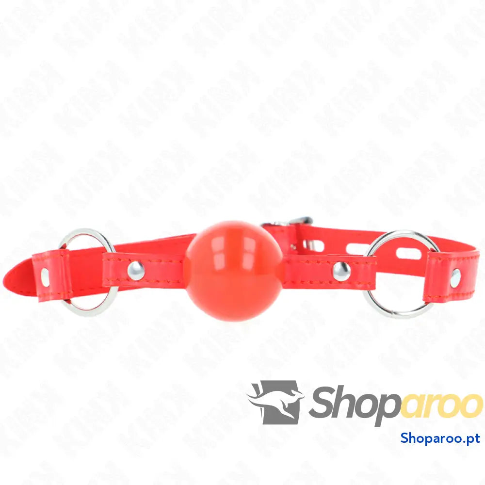 KINK - MORDAÇA BOLA TPE 4 CM COM FECHADURA ROJO 60 x 2 CM
