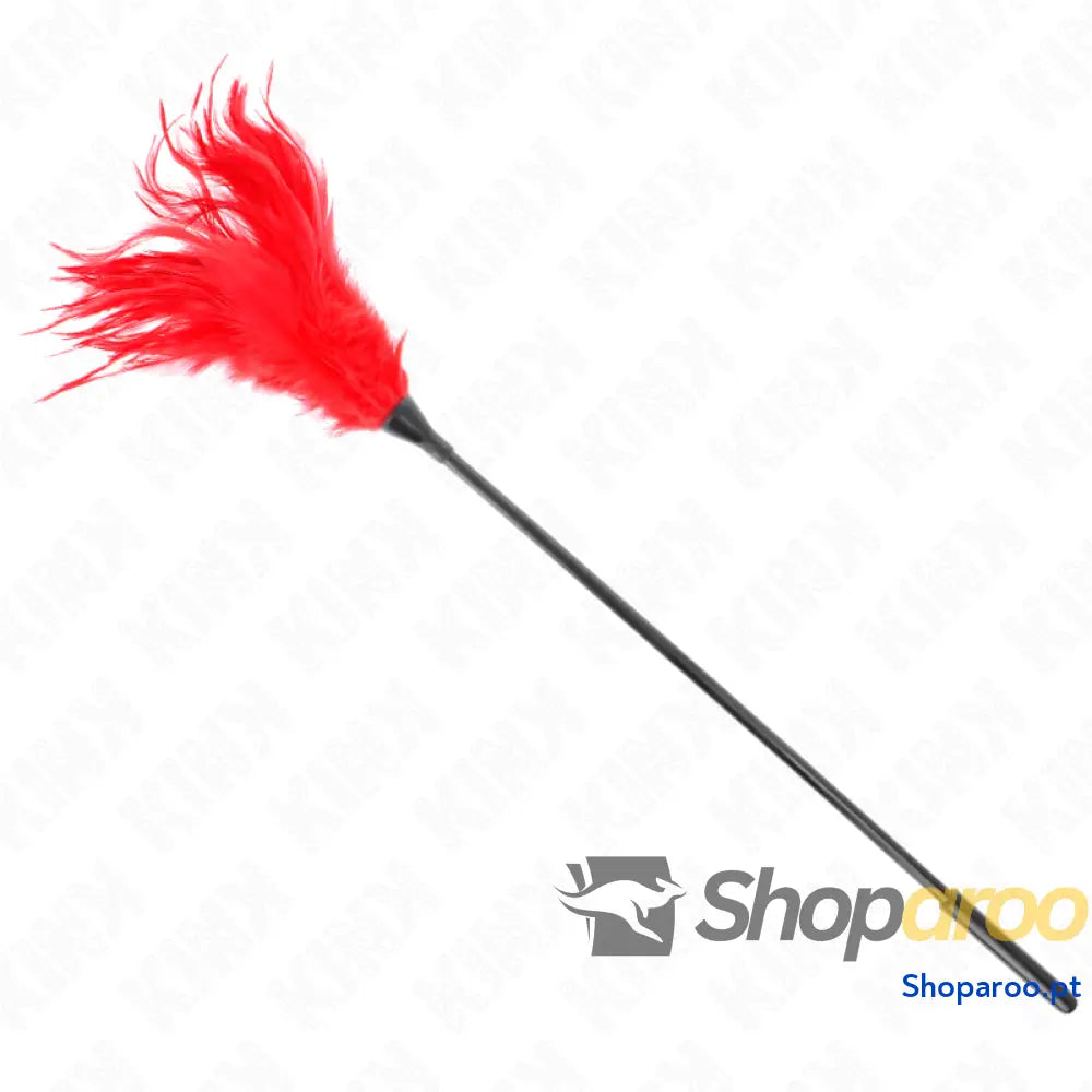 KINK - MÚLTIPLAS PENAS DE CÓCEGAS VERMELHAS 45 CM