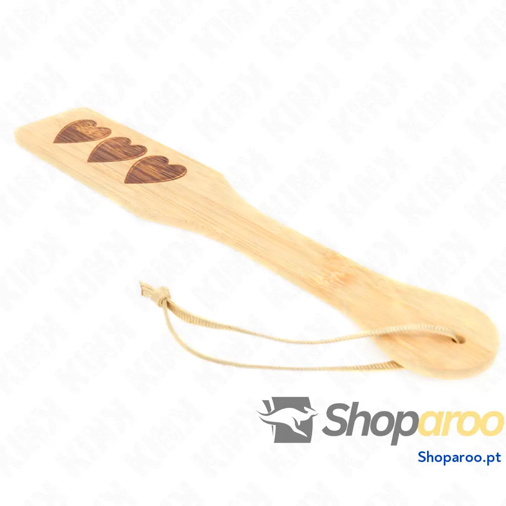 KINK - PALETE DE BAMBU DESIGN CORAÇÃO 32 X 5,5 CM