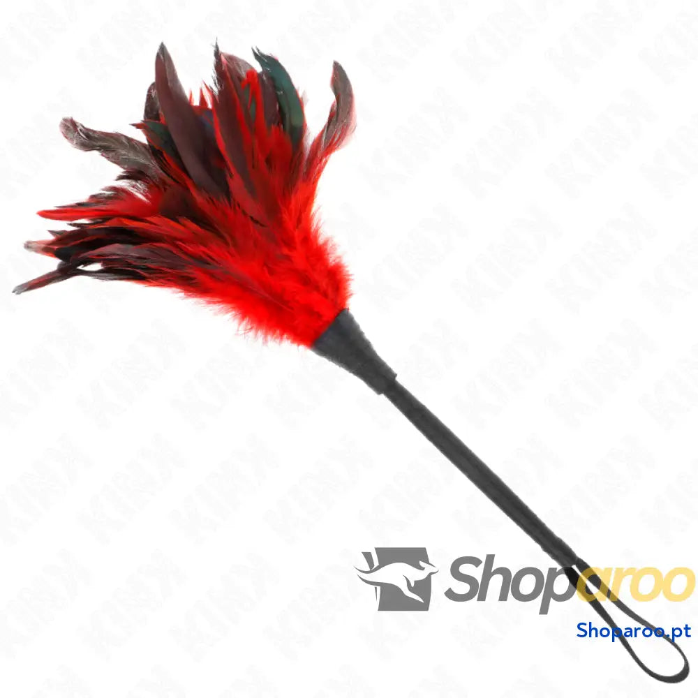 KINK - PENAS DE FRANGO EM FORMA DE CHIFRE VERMELHO 36 CM
