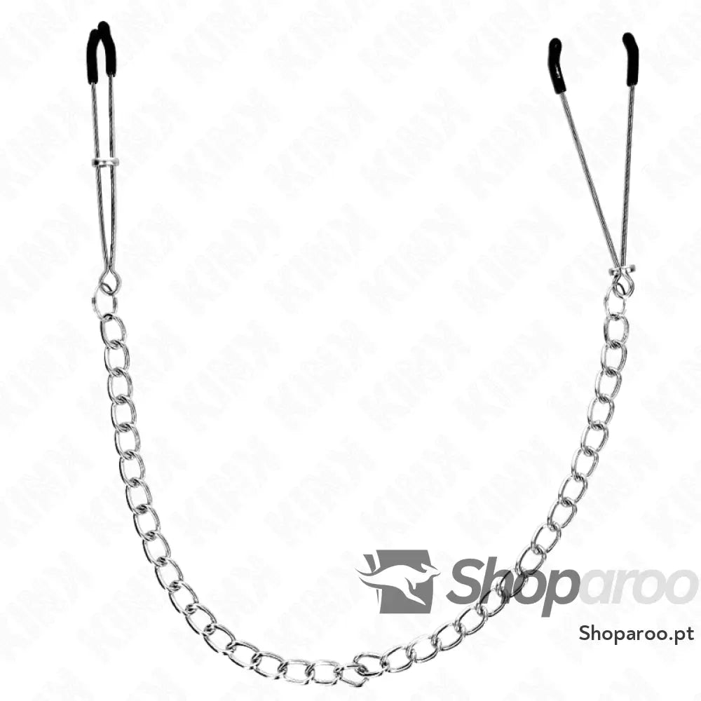KINK - PINÇAS FINAS COM CORRENTE GROSSA 30 CM
