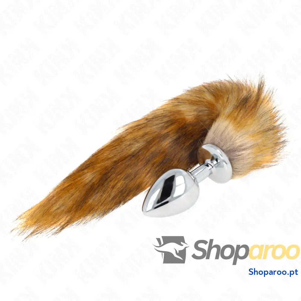 KINK - PLUG ANAL TAMANHO L 10 X 4 CM COM CAUDA SINTÉTICA 40 CM MARROM