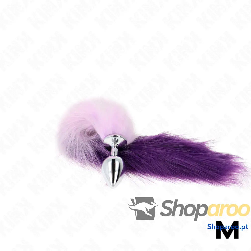 KINK - PLUG ANAL TAMANHO M 8 X 3,5 CM COM CAUDA SINTÉTICA 40 CM ROXO
