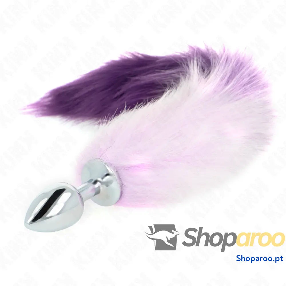 KINK - PLUG ANAL TAMANHO S 7 X 3 CM COM CAUDA SINTÉTICA 40 CM ROXO