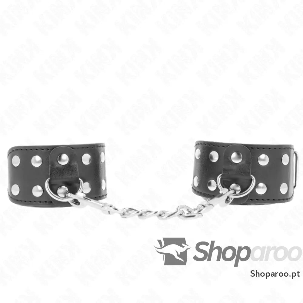 KINK - PULSEIRAS COM LINHA DUPLA DE PREGOS AJUSTÁVEIS PRETOS