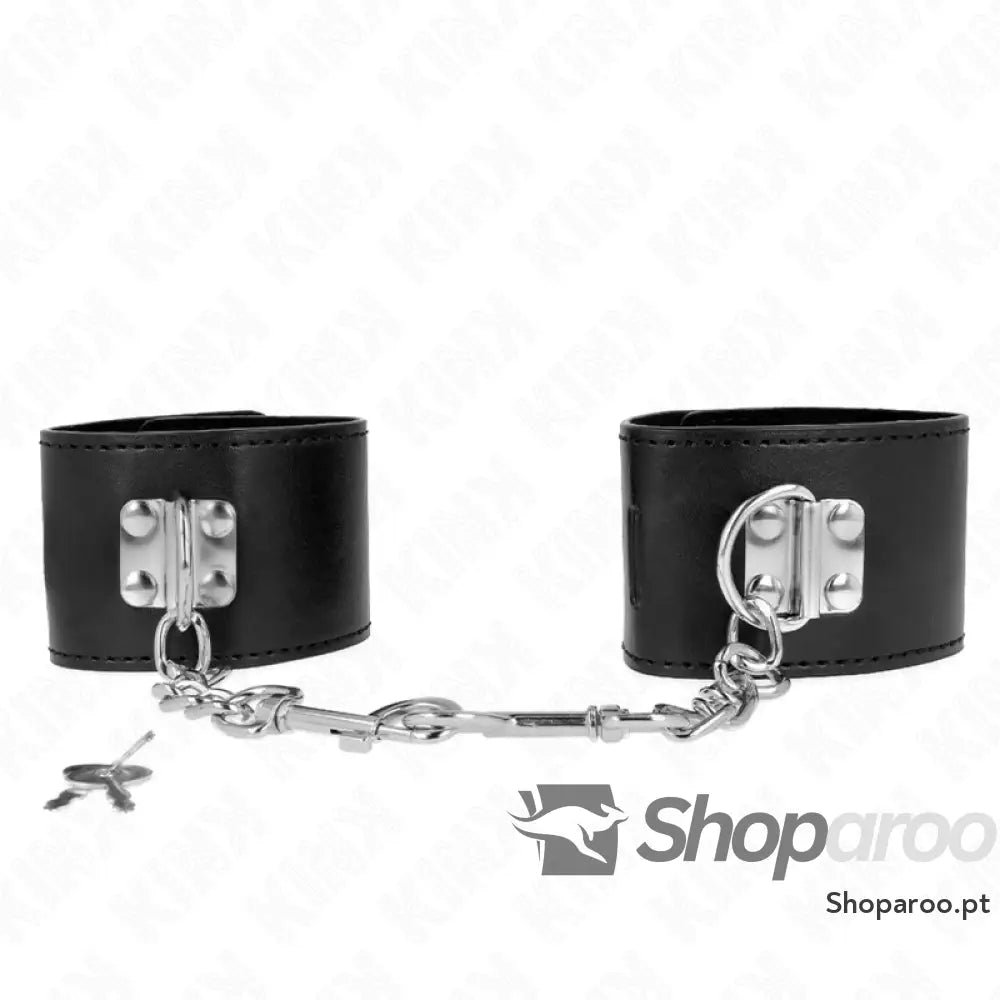 KINK - PULSO COM FECHO DE CADEADO PRETO AJUSTÁVEL 16-23 CM X 5,5 CM
