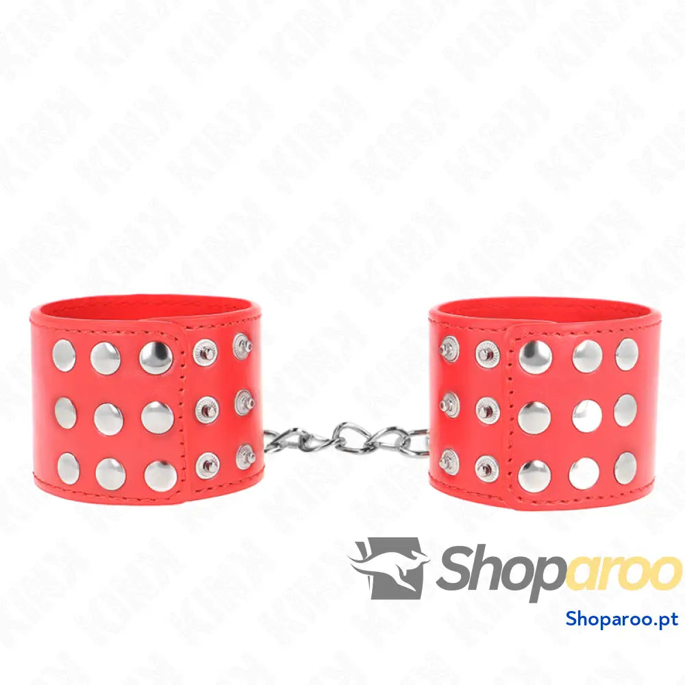 KINK - PULSO COM SNAP FASTEN VERMELHO AJUSTÁVEL 19-24 CM X 5,5 CM