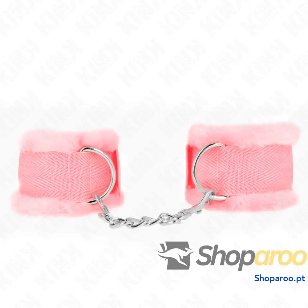 KINK - PULSO FORRO PELUDO ROSA AJUSTÁVEL 17-31 CM X 7 CM
