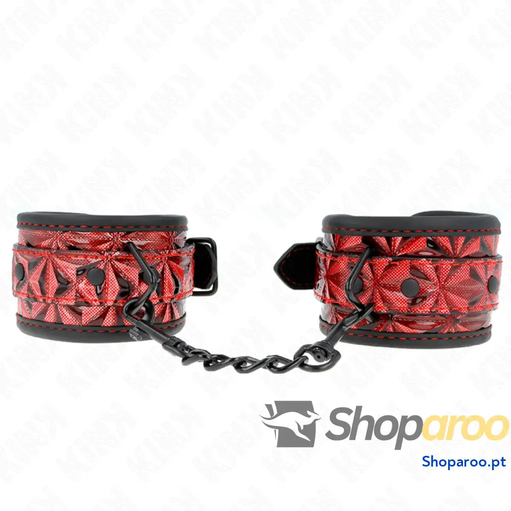 KINK - PULSO PADRÃO DIAMANTE VERMELHO ESCURO AJUSTÁVEL 17-26 CM X 5,5 CM