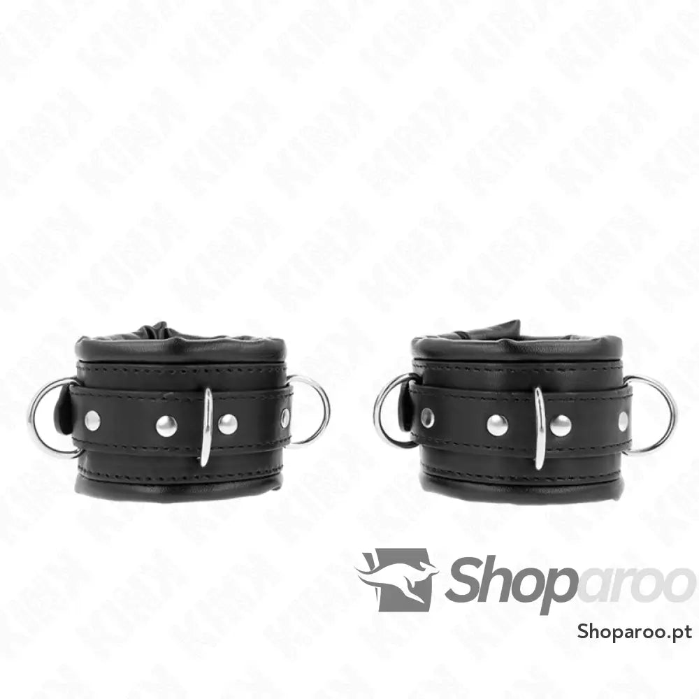 KINK - PULSO PESADO COM FORRO DE PELE PRETA AJUSTÁVEL 20-30 CM X 6