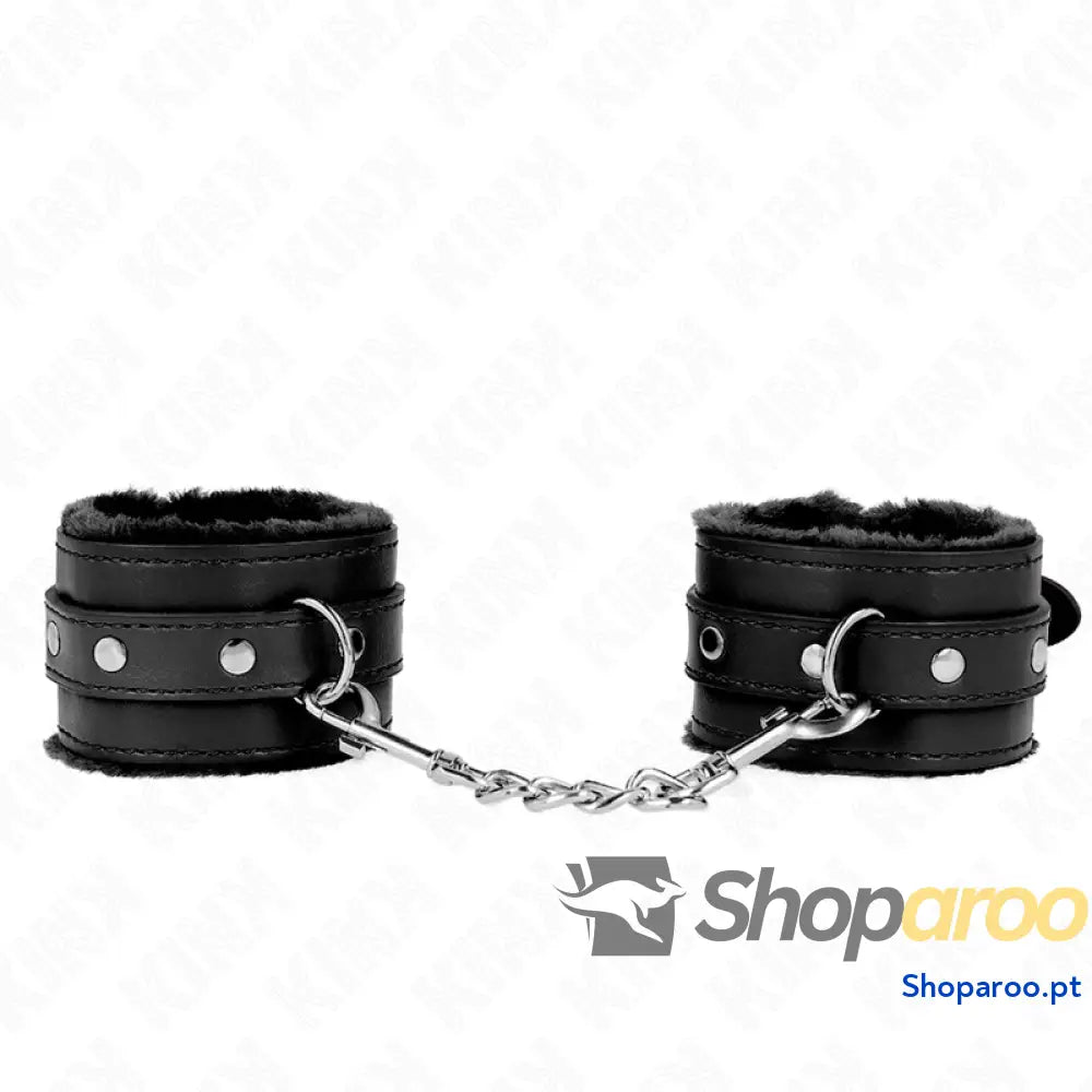 KINK - PULSO PREMIUM FORRO DE PELE PRETO COM CINTO AJUSTÁVEL 17-29 CM X 6