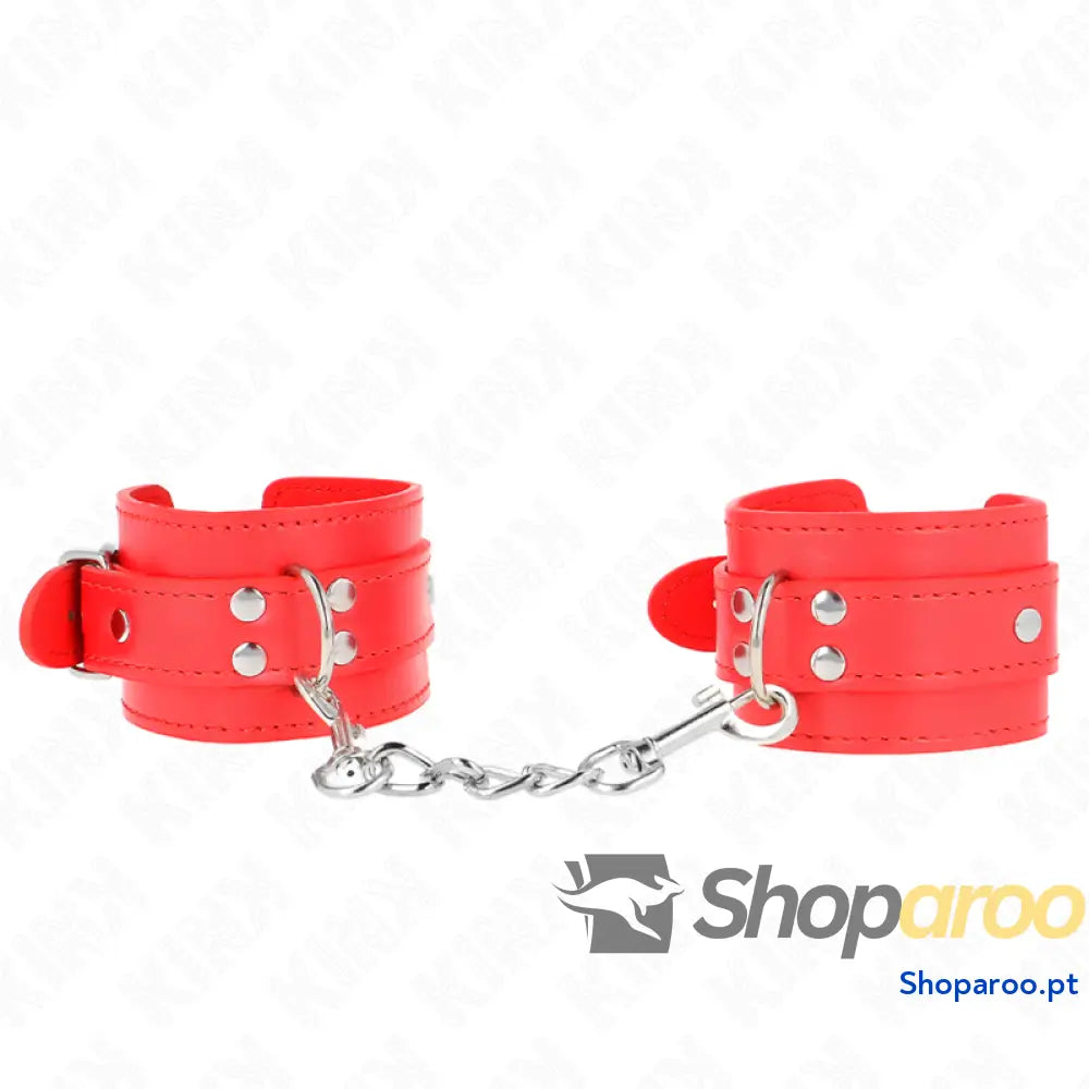 KINK - PULSO SIMPLES VERMELHO AJUSTÁVEL 20-23 CM X 5,5 CM