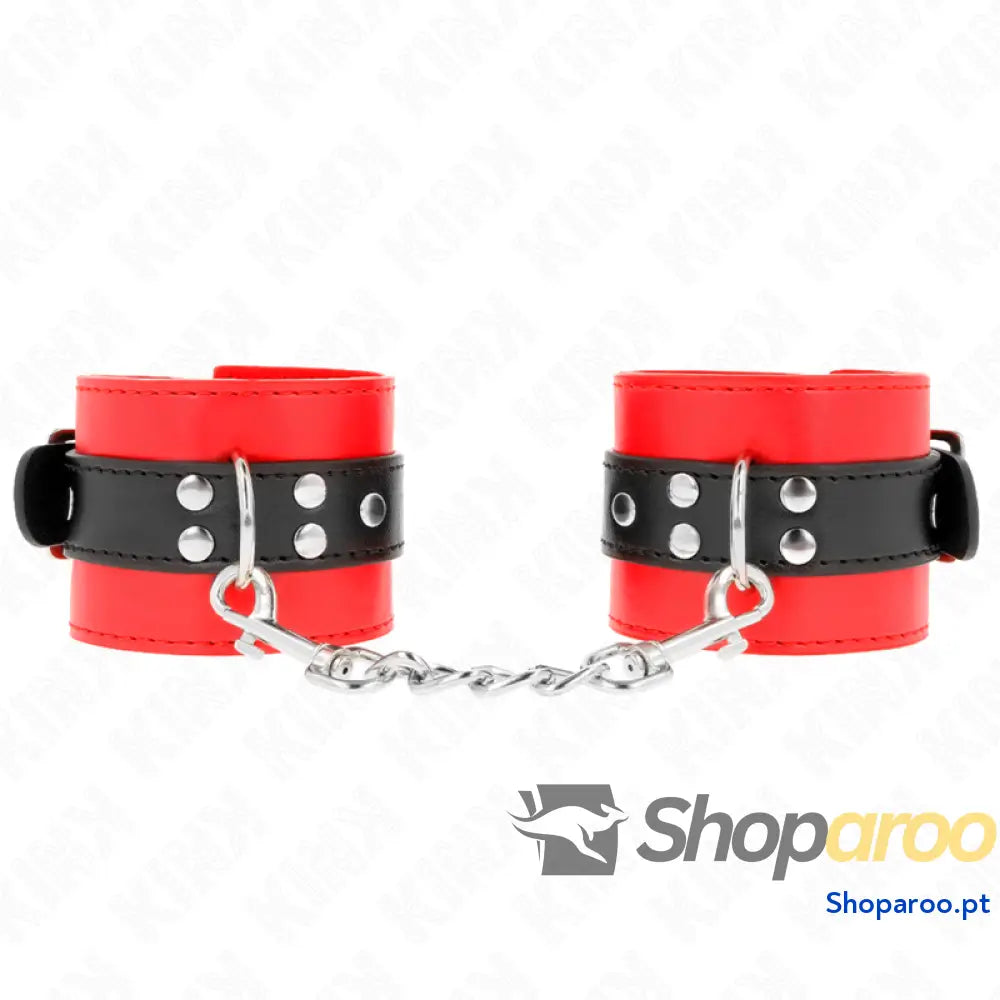 KINK - PULSO VERMELHO COM CINTO PRETO AJUSTÁVEL 17-28 CM X 6 CM