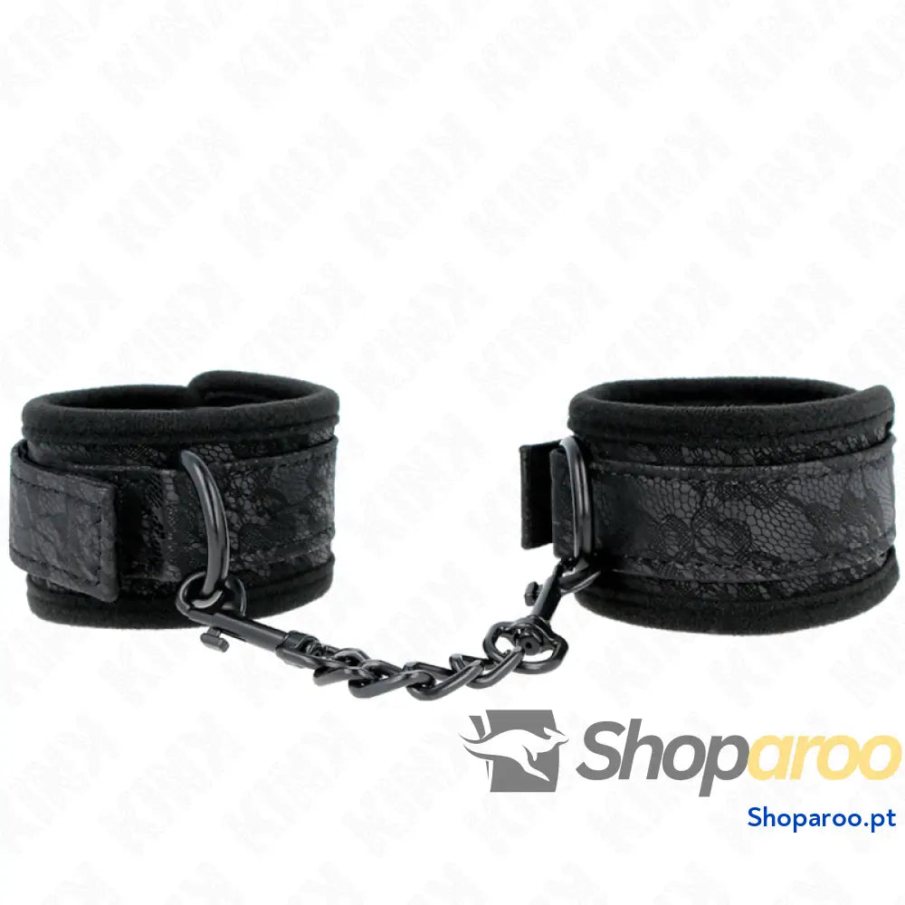 KINK - PUNHOS COBERTOS DE RENDA ESCURA NEOPRENE AJUSTÁVEL PRETO 20-29 CM X 5 CM